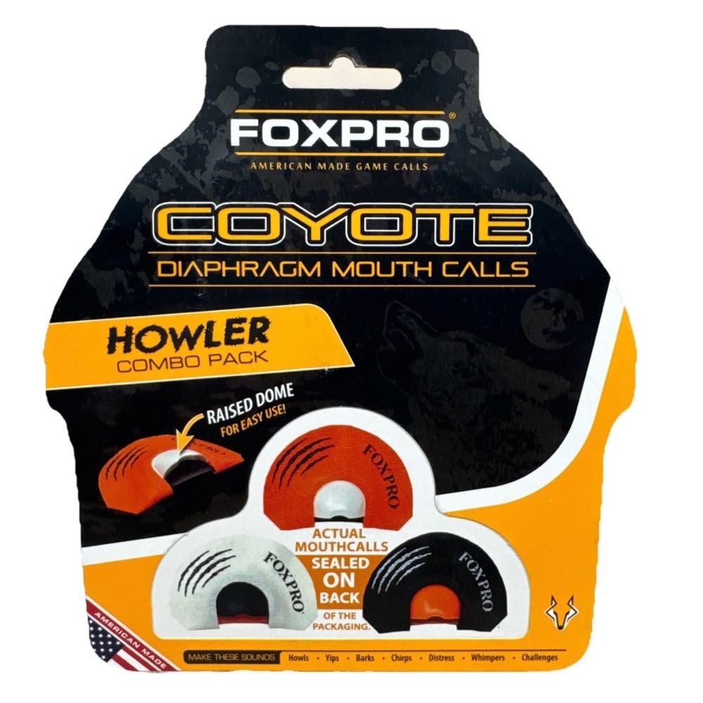 FOXPRO Coyote Howler Combo Pack Diaphragm Mouth Calls Hunting